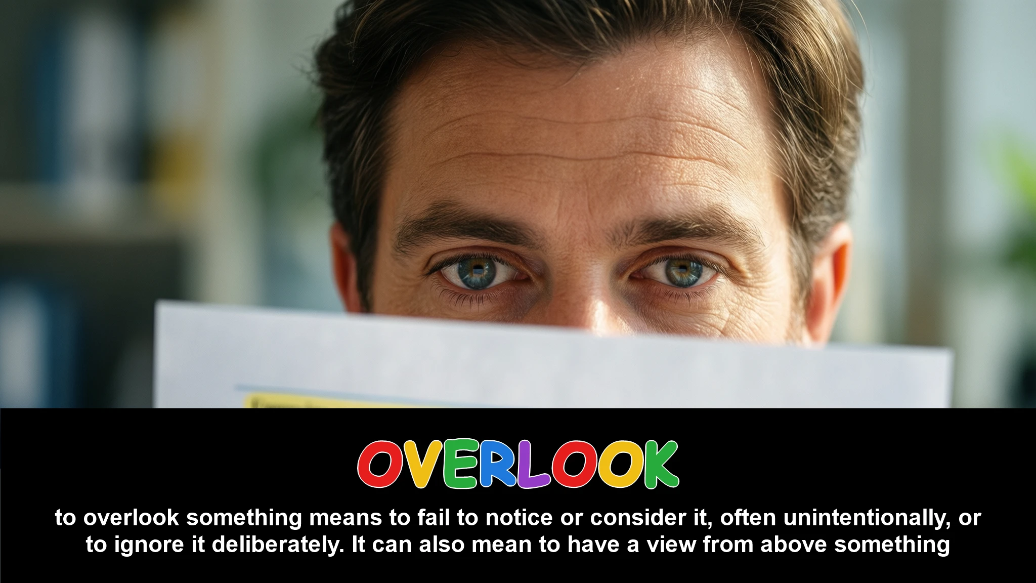 English Illustration for overlook